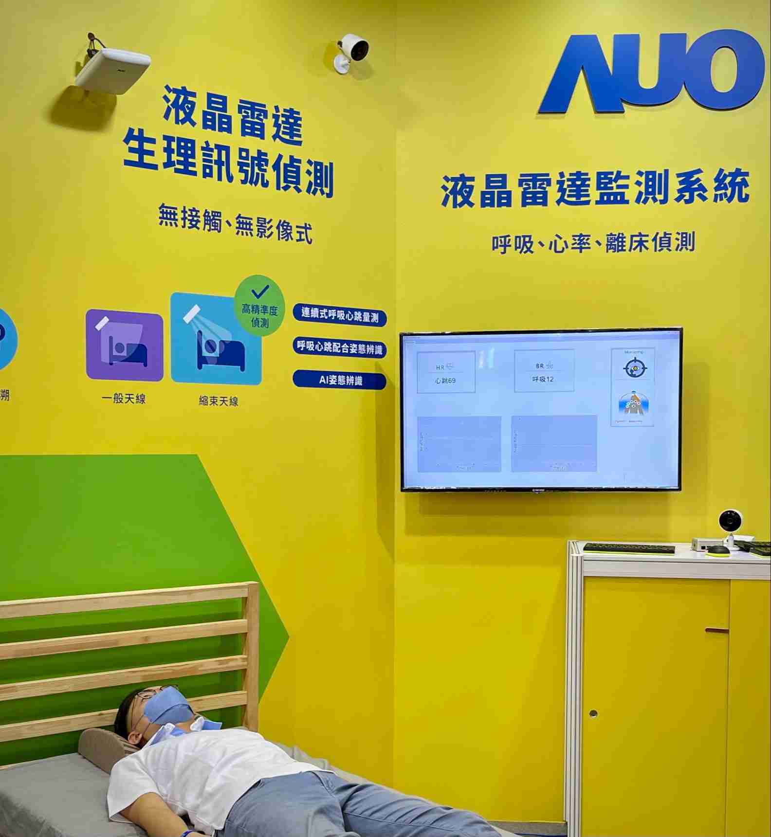28国际颐康「无接触生理监测雷达」，，，，免除传统线路与贴片束缚，，，精准侦测呼吸、、、心跳等重要生理讯号